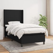 vidaXL fekete szövet rugós ágy matraccal 100 x 200 cm ágy és ágykellék