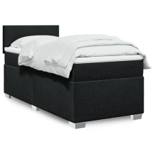 vidaXL fekete szövet rugós ágy matraccal 100 x 200 cm ágy és ágykellék
