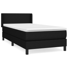 vidaXL fekete szövet rugós ágy matraccal 100 x 200 cm (3129531) ágy és ágykellék