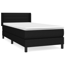 vidaXL fekete szövet rugós ágy matraccal 100 x 200 cm (3129771) ágy és ágykellék