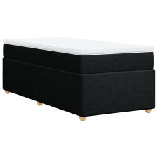 vidaXL fekete szövet rugós ágy matraccal 100 x 200 cm (3285354) ágy és ágykellék