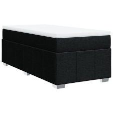 vidaXL fekete szövet rugós ágy matraccal 100 x 200 cm (3285451) ágy és ágykellék