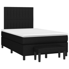 vidaXL fekete szövet rugós ágy matraccal 120 x 190 cm ágy és ágykellék