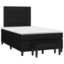 vidaXL fekete szövet rugós ágy matraccal 120 x 190 cm ágy és ágykellék