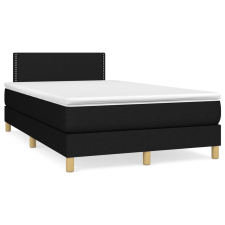 vidaXL fekete szövet rugós ágy matraccal 120 x 190 cm ágy és ágykellék