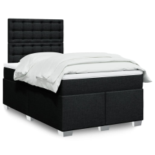 vidaXL fekete szövet rugós ágy matraccal 120 x 190 cm ágy és ágykellék
