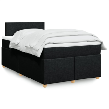 vidaXL fekete szövet rugós ágy matraccal 120 x 190 cm ágy és ágykellék