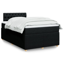 vidaXL fekete szövet rugós ágy matraccal 120 x 190 cm ágy és ágykellék