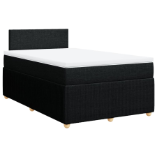 vidaXL fekete szövet rugós ágy matraccal 120 x 190 cm (3287390) ágy és ágykellék