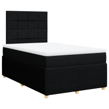 vidaXL fekete szövet rugós ágy matraccal 120 x 190 cm (3291997) ágy és ágykellék