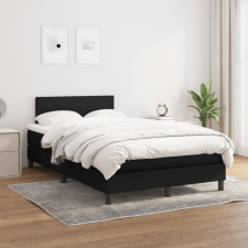 vidaXL fekete szövet rugós ágy matraccal 120 x 200 cm ágy és ágykellék