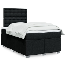 vidaXL fekete szövet rugós ágy matraccal 120 x 200 cm ágy és ágykellék