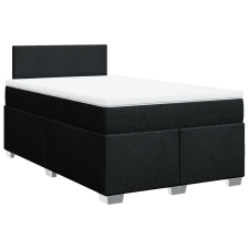 vidaXL fekete szövet rugós ágy matraccal 120 x 200 cm (3285850) ágy és ágykellék