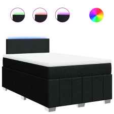 vidaXL fekete szövet rugós ágy matraccal 120 x 200 cm (3289330) ágy és ágykellék
