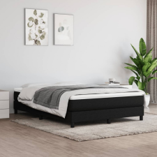 vidaXL fekete szövet rugós ágy matraccal 140 x 190 cm ágy és ágykellék