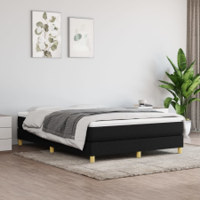 vidaXL fekete szövet rugós ágy matraccal 140 x 190 cm ágy és ágykellék