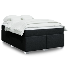 vidaXL fekete szövet rugós ágy matraccal 140 x 190 cm ágy és ágykellék