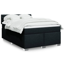 vidaXL fekete szövet rugós ágy matraccal 140 x 190 cm ágy és ágykellék