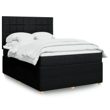 vidaXL fekete szövet rugós ágy matraccal 140 x 190 cm ágy és ágykellék