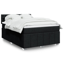 vidaXL fekete szövet rugós ágy matraccal 140 x 190 cm ágy és ágykellék