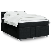 vidaXL fekete szövet rugós ágy matraccal 140 x 190 cm ágy és ágykellék