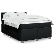 vidaXL fekete szövet rugós ágy matraccal 140 x 190 cm ágy és ágykellék