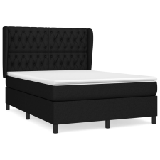 vidaXL fekete szövet rugós ágy matraccal 140 x 190 cm (3128199) ágy és ágykellék