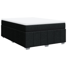 vidaXL fekete szövet rugós ágy matraccal 140 x 190 cm (3285472) ágy és ágykellék