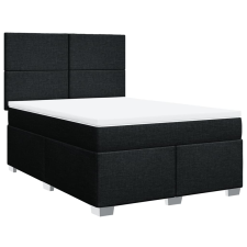 vidaXL fekete szövet rugós ágy matraccal 140 x 190 cm (3290478) ágy és ágykellék