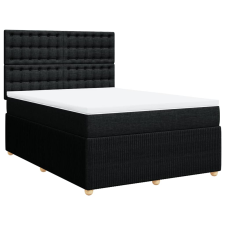 vidaXL fekete szövet rugós ágy matraccal 140 x 200 cm (3292095) ágy és ágykellék