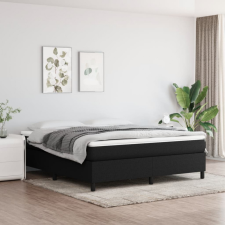 vidaXL fekete szövet rugós ágy matraccal 160x200 cm ágy és ágykellék
