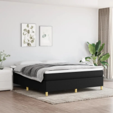 vidaXL fekete szövet rugós ágy matraccal 160x200 cm ágy és ágykellék