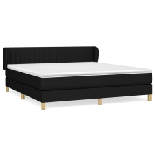 vidaXL fekete szövet rugós ágy matraccal 160x200 cm (3126975) ágy és ágykellék