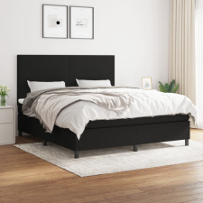 vidaXL fekete szövet rugós ágy matraccal 180 x 200 cm ágy és ágykellék