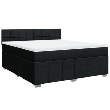vidaXL fekete szövet rugós ágy matraccal 180 x 200 cm (3287149) ágy és ágykellék