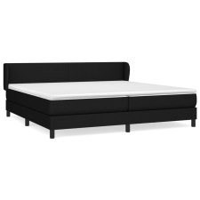 vidaXL fekete szövet rugós ágy matraccal 200 x 200 cm (3126111) ágy és ágykellék