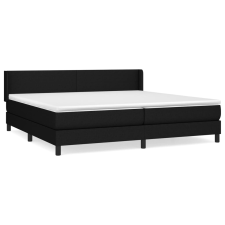 vidaXL fekete szövet rugós ágy matraccal 200 x 200 cm (3129579) ágy és ágykellék