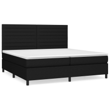vidaXL fekete szövet rugós ágy matraccal 200 x 200 cm (3141883) ágy és ágykellék