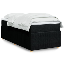 vidaXL fekete szövet rugós ágy matraccal 80 x 200 cm ágy és ágykellék