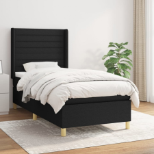 vidaXL fekete szövet rugós ágy matraccal 80 x 200 cm ágy és ágykellék