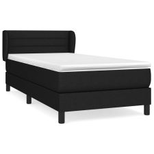 vidaXL fekete szövet rugós ágy matraccal 80 x 200 cm (3126279) ágy és ágykellék