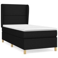 vidaXL fekete szövet rugós ágy matraccal 80 x 200 cm (3128399) ágy és ágykellék