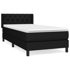 vidaXL fekete szövet rugós ágy matraccal 80 x 200 cm (3129907) ágy és ágykellék