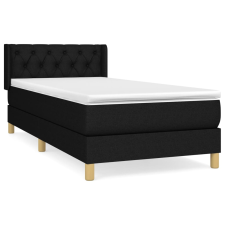 vidaXL fekete szövet rugós ágy matraccal 80 x 200 cm (3130467) ágy és ágykellék