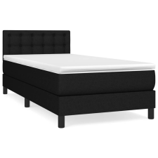 vidaXL fekete szövet rugós ágy matraccal 80 x 200 cm (3140331) ágy és ágykellék