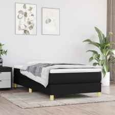 vidaXL fekete szövet rugós ágy matraccal 90x190 cm ágy és ágykellék
