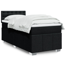 vidaXL fekete szövet rugós ágy matraccal 90x190 cm ágy és ágykellék