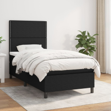 vidaXL fekete szövet rugós ágy matraccal 90x190 cm ágy és ágykellék