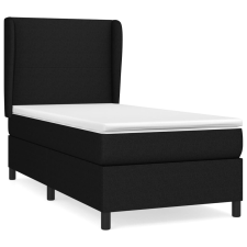 vidaXL fekete szövet rugós ágy matraccal 90x190 cm (3127767) ágy és ágykellék