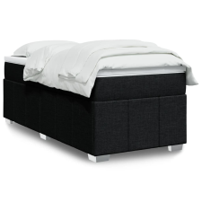 vidaXL fekete szövet rugós ágy matraccal 90x200 cm ágy és ágykellék
